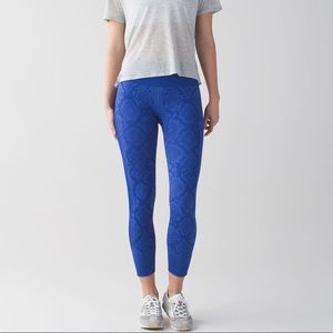 Lululemon Sapphire Snakeskin Leggings